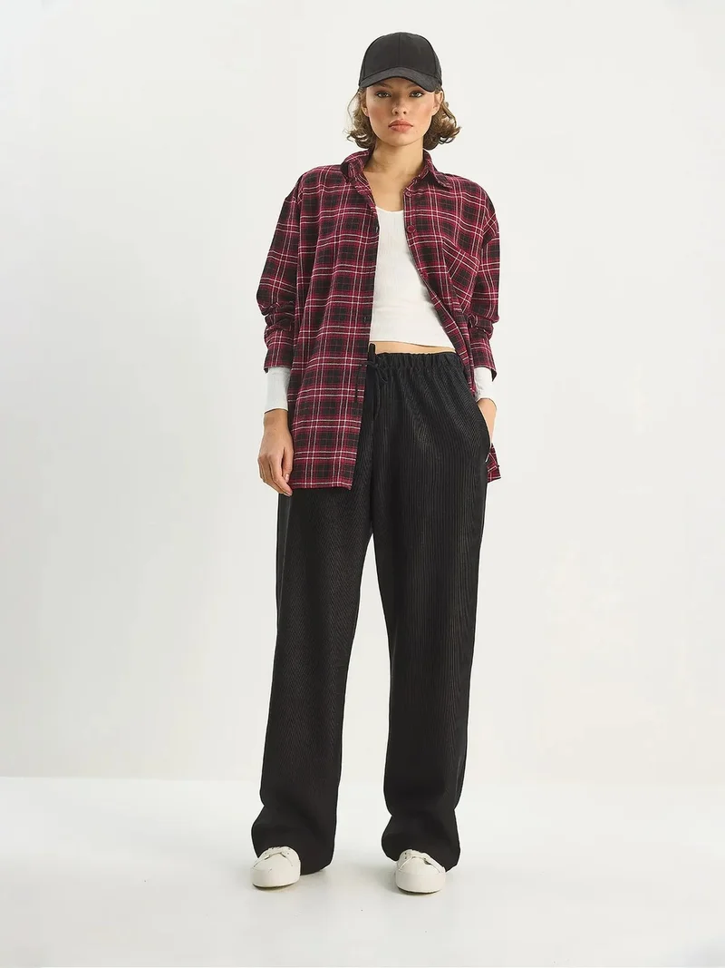 بيانكو لوتشي LUCCI High Waist Wide Leg Pants